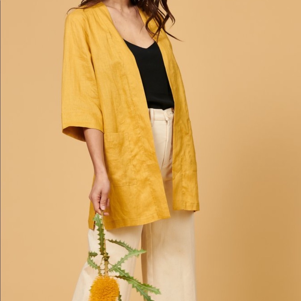 Whimsy + Row Frances Duster in Topaz Linen